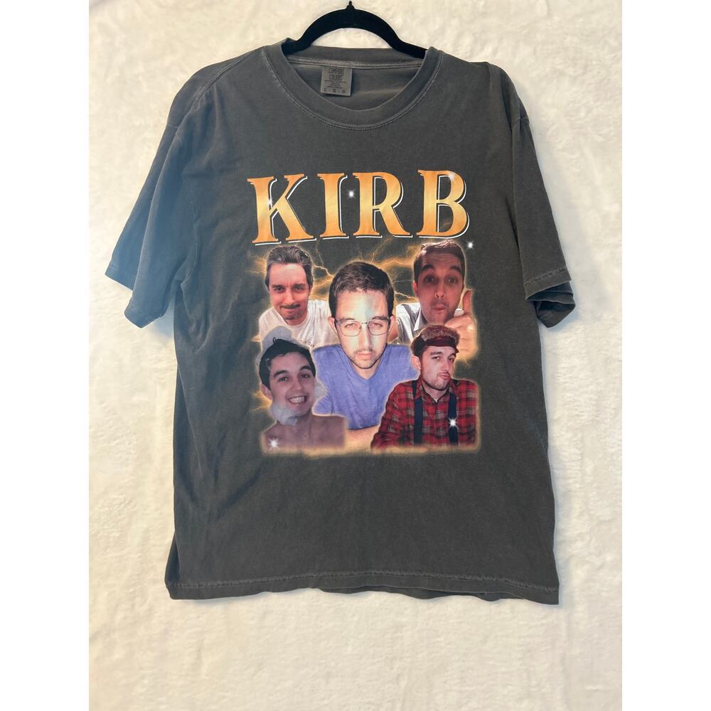 KirbMinati KIRB Graphic T Shirt YouTube Creator Merch Gray Adult Large